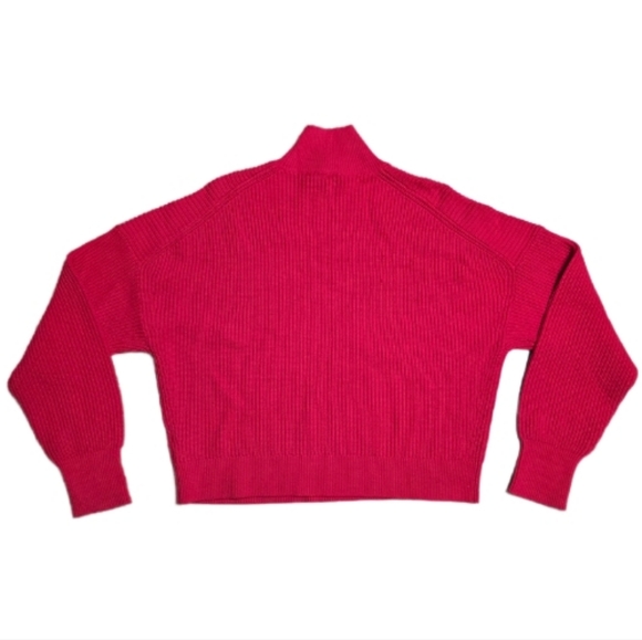 J. Crew Turtleneck‎ Knit Sweater Women's Size L Vibrant Red Pullover - Picture 3 of 7